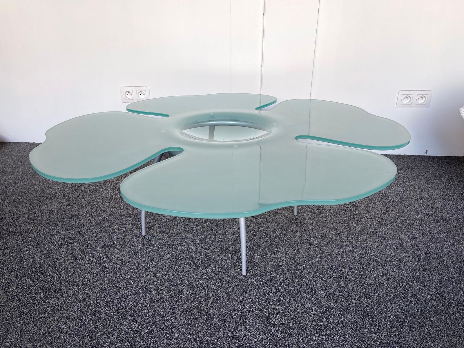 Flower Glass Coffee Table By Glas Italia, Italy, 1990s photo 3769.0