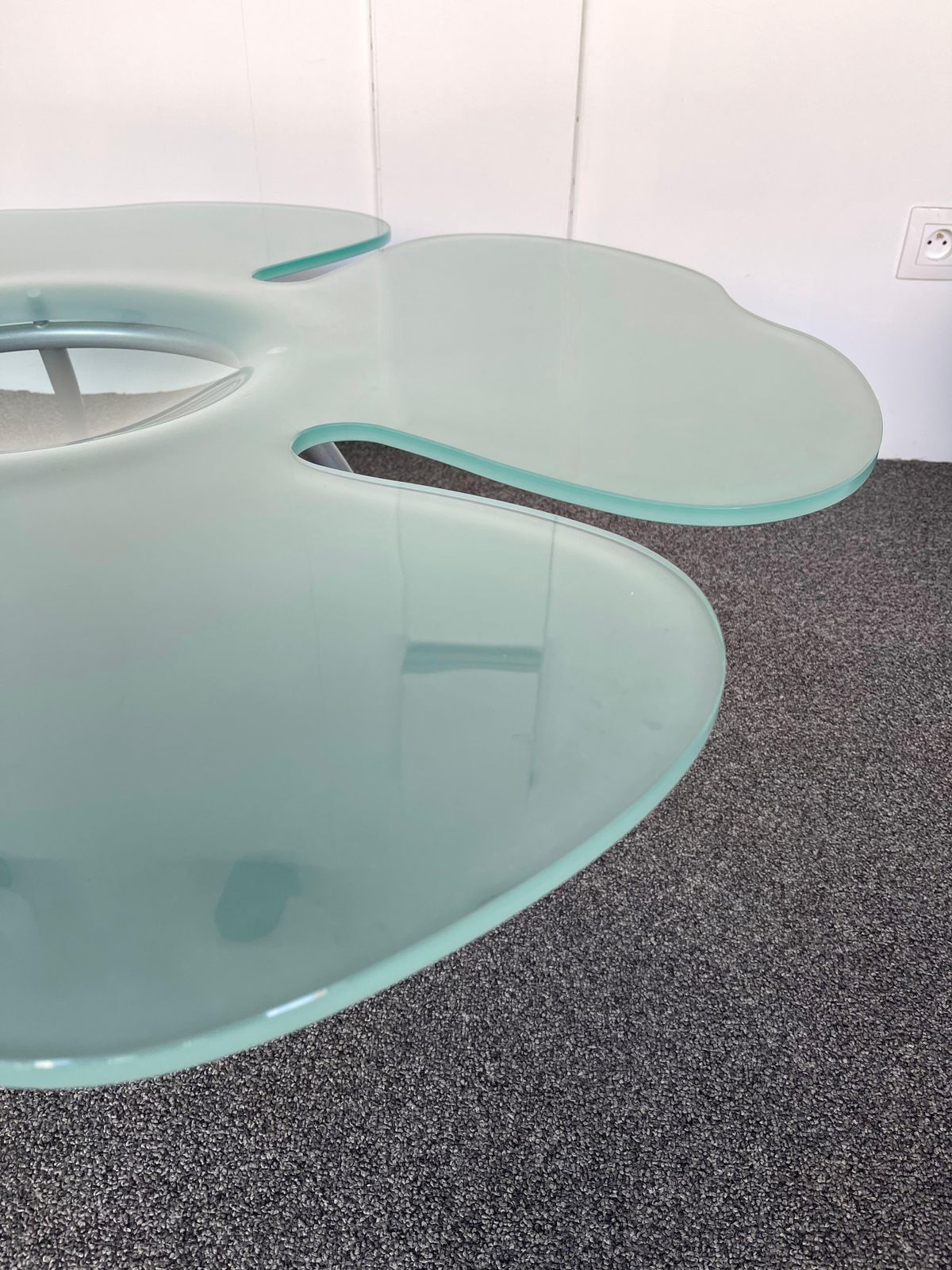 photo for sale Flower Glass Coffee Table By Glas Italia, Italy, 1990s