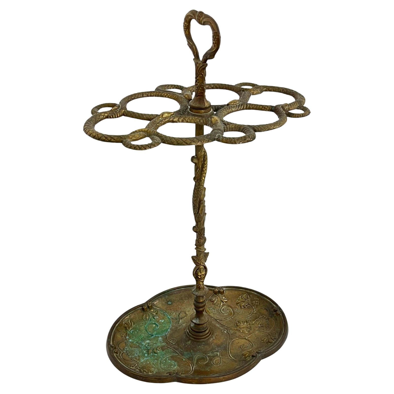 Mid Century Bronze Umbrella Stand, Made In Italy 1940s