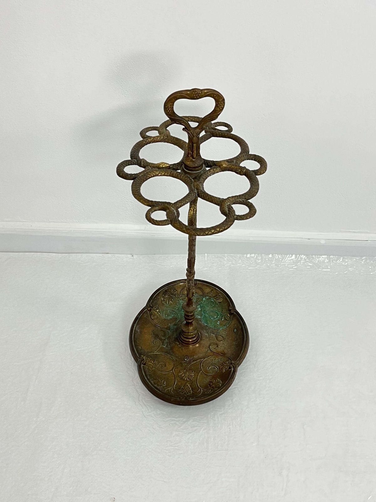Mid Century Bronze Umbrella Stand, Made In Italy 1940s photo furniture
