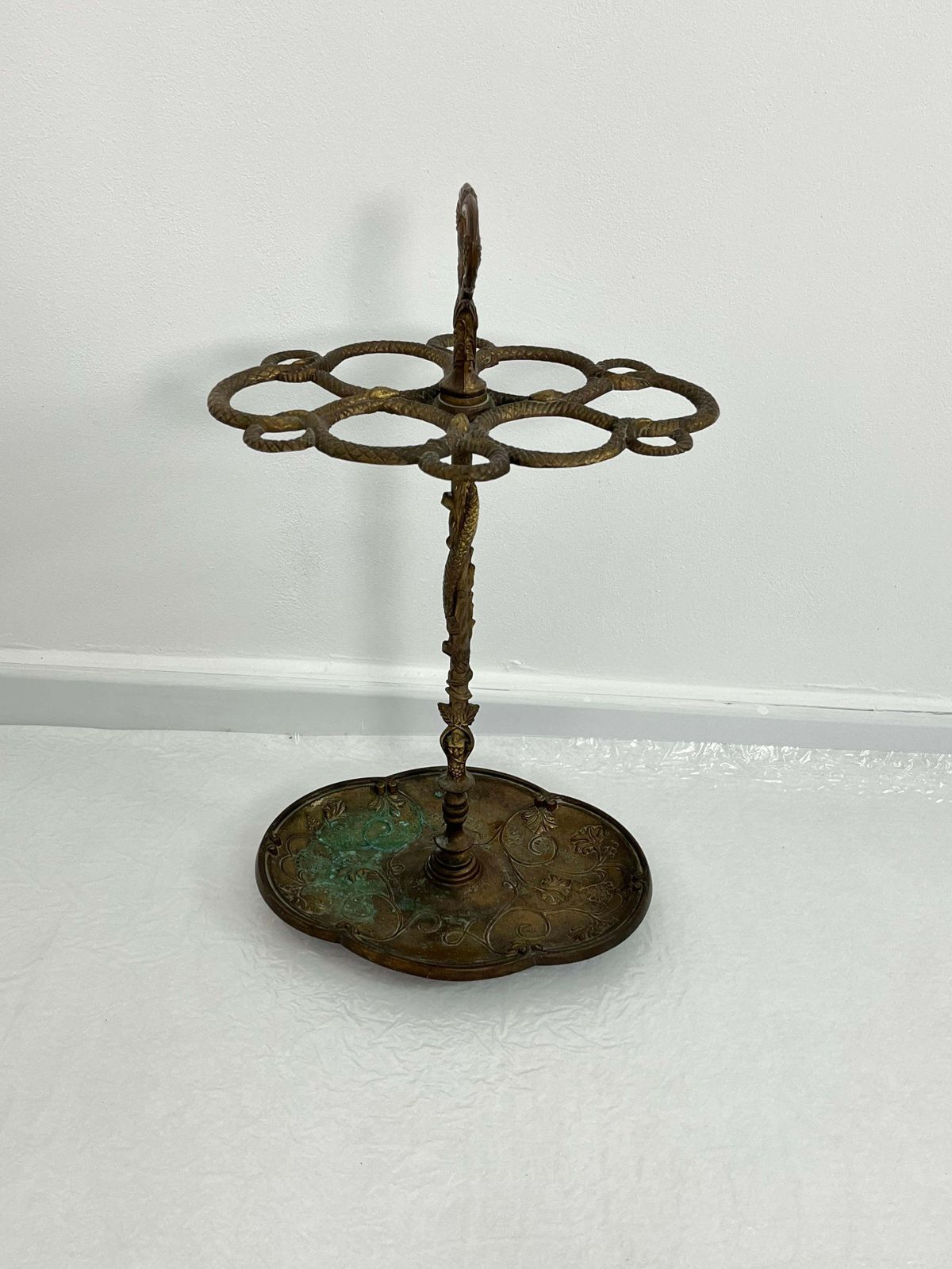Mid Century Bronze Umbrella Stand, Made In Italy 1940s photo Home Decor