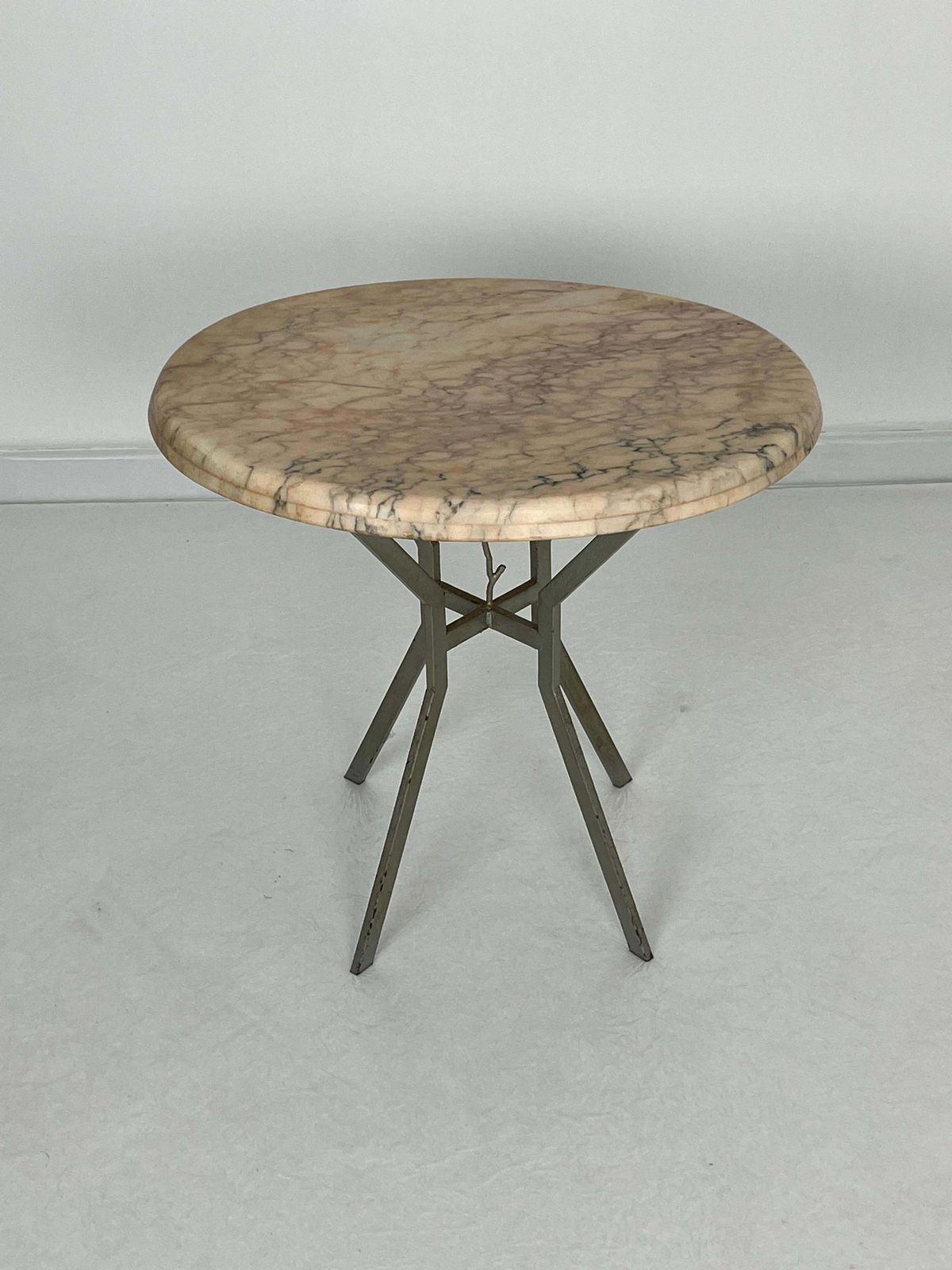 Iron Coffee Table With Marble Top, Made In Italy 1960s photo Furniture