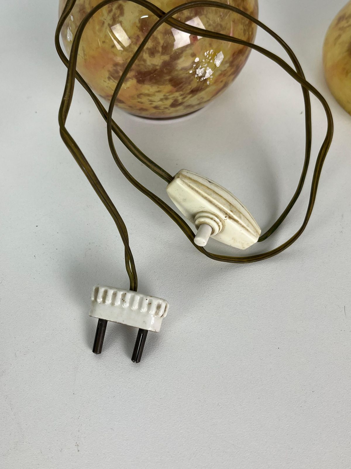 Set Of 2 Mid Century Murano Glass Bedside Lamps, 1950s photo buy