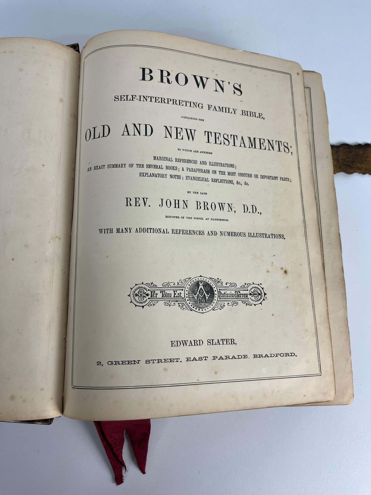 "The Holy Bible" By Rev. John Brown, 1870s photo buy