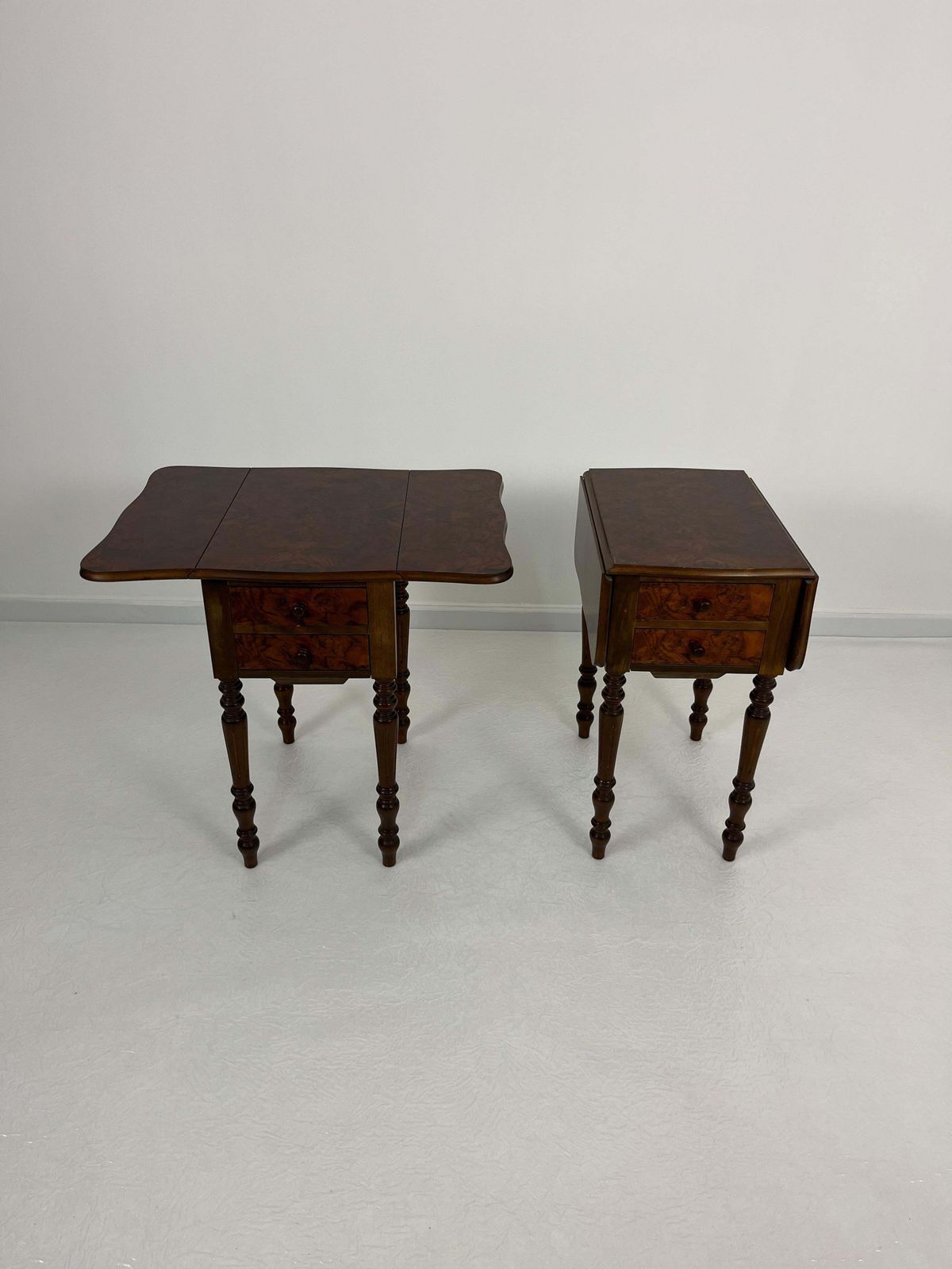 Set Of 2 Victorian Style Folding Night Stands, 1960s photo Furniture