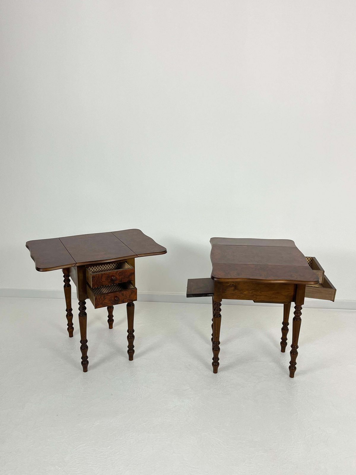 Set Of 2 Victorian Style Folding Night Stands, 1960s photo vintage