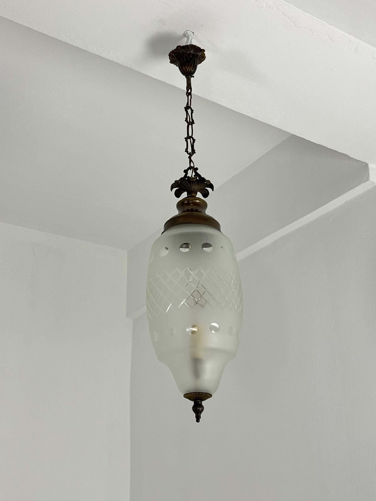photo furniture Set Of 2 Mid Century 2 Light Pendant Lamps Attributed To Luigi Caccia Dominioni