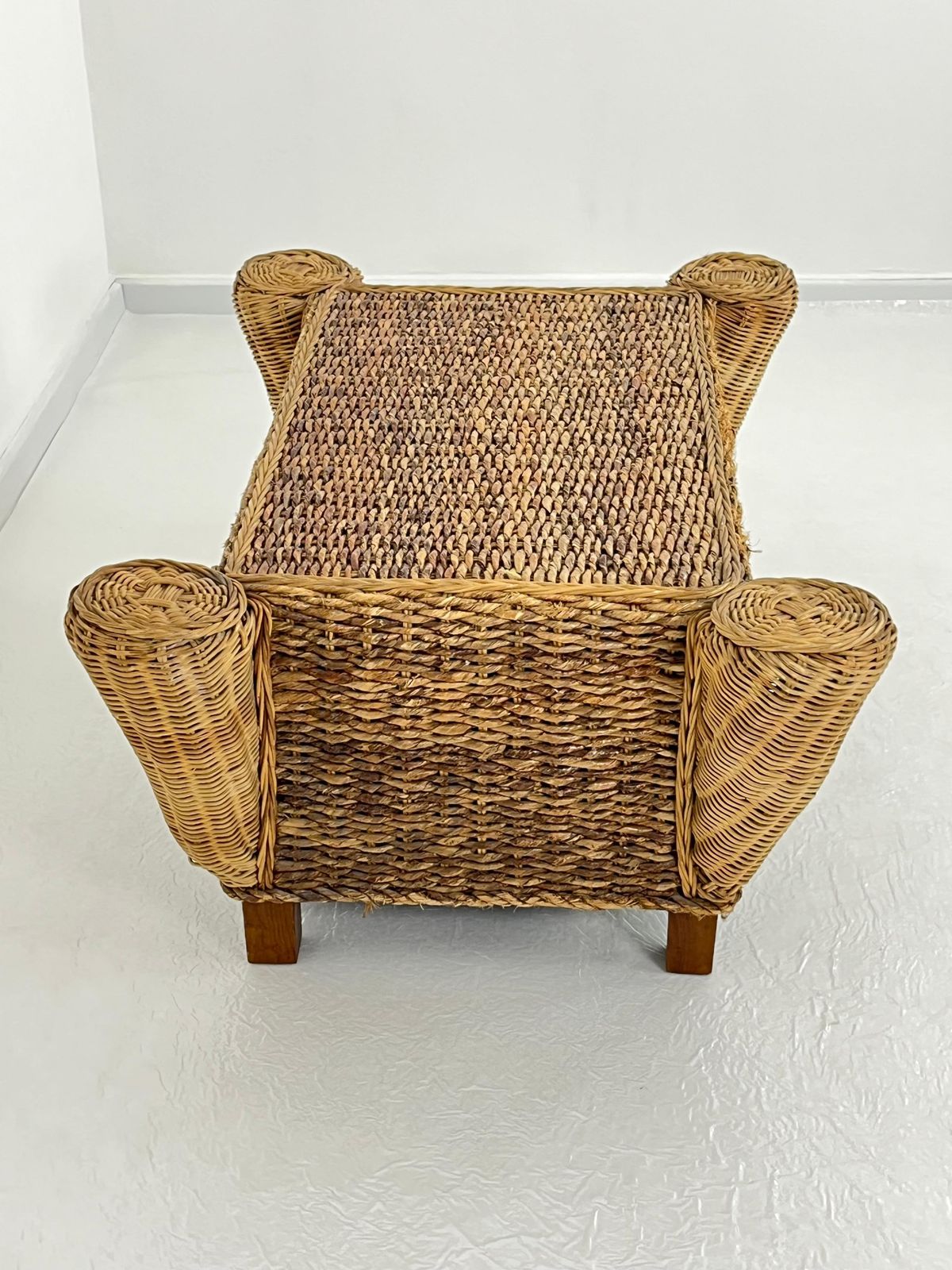 Mid Century Rattan And Bamboo Coffee Table, Made In Italy, 1960s photo Furniture