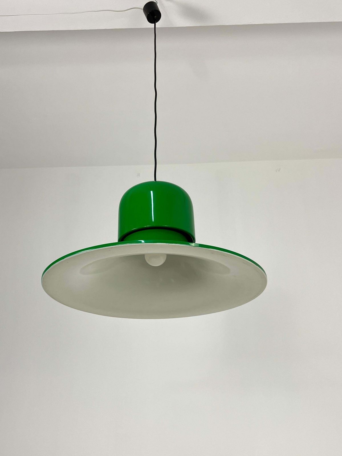 Pendant Lamp By Joe Colombo For Stilnovo 1960s, Large Diameter 64 Cm photo vintage
