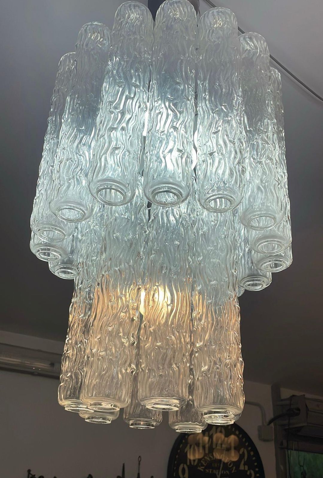 10 Light Murano Glass "Tronchi" Chandelier  Toni Zuccheri For Venini, 1960s photo 1884.0