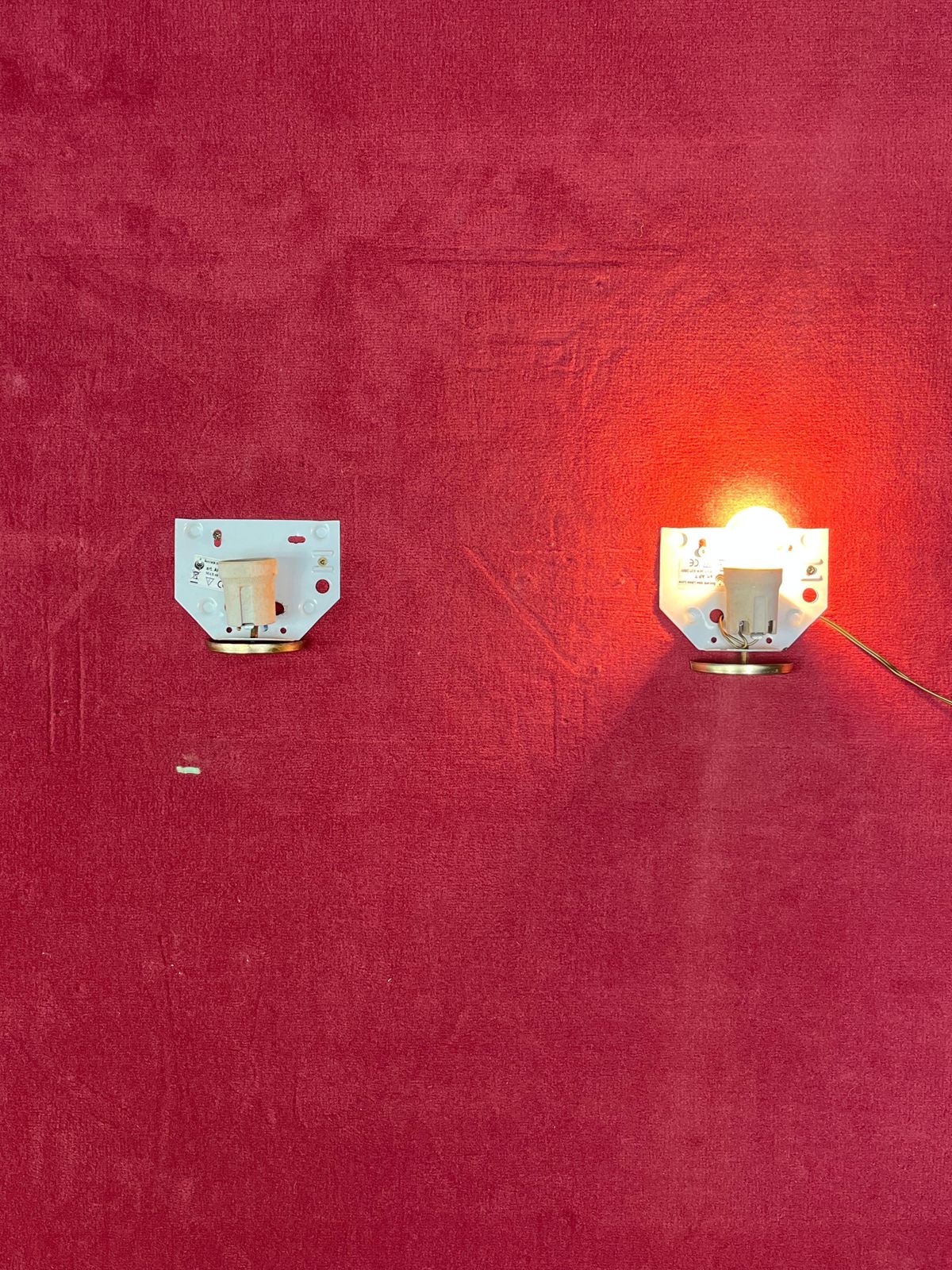 Lighting Set Of 2 Italian Murano Glass Wall Lamps "Società Italiana Idea Linea Luce" 1980 photo
