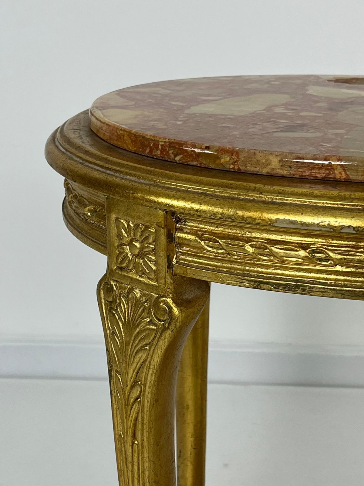 photo furniture Set Of 2 Oval Italian Mid Century Nightstands, 1960s.