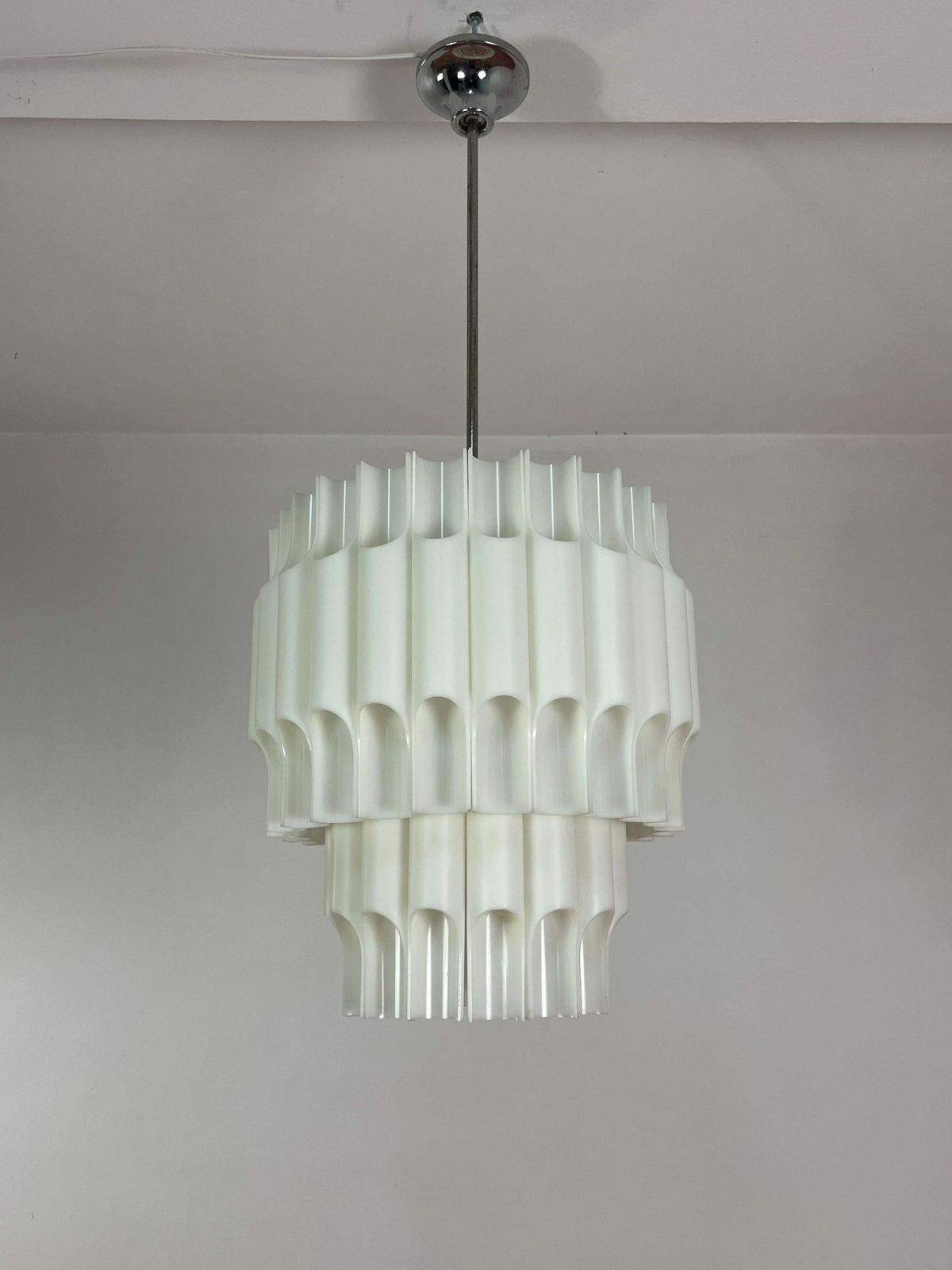 Wonderful "Teulada" Model Chandelier By Carlo Ponzio For Harvey Guzzini, 1972 photo vintage