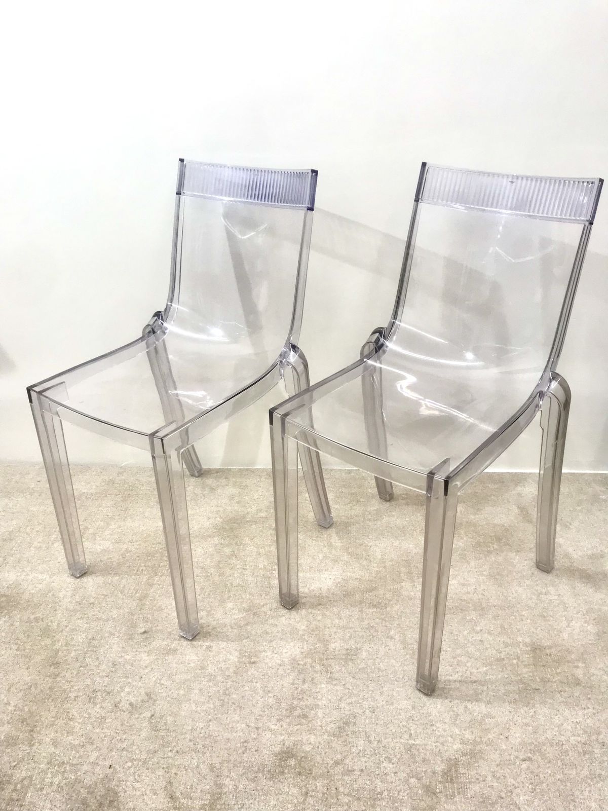 Pair Of Kartel Chairs By Phillipe Starck, Hi Cut Model