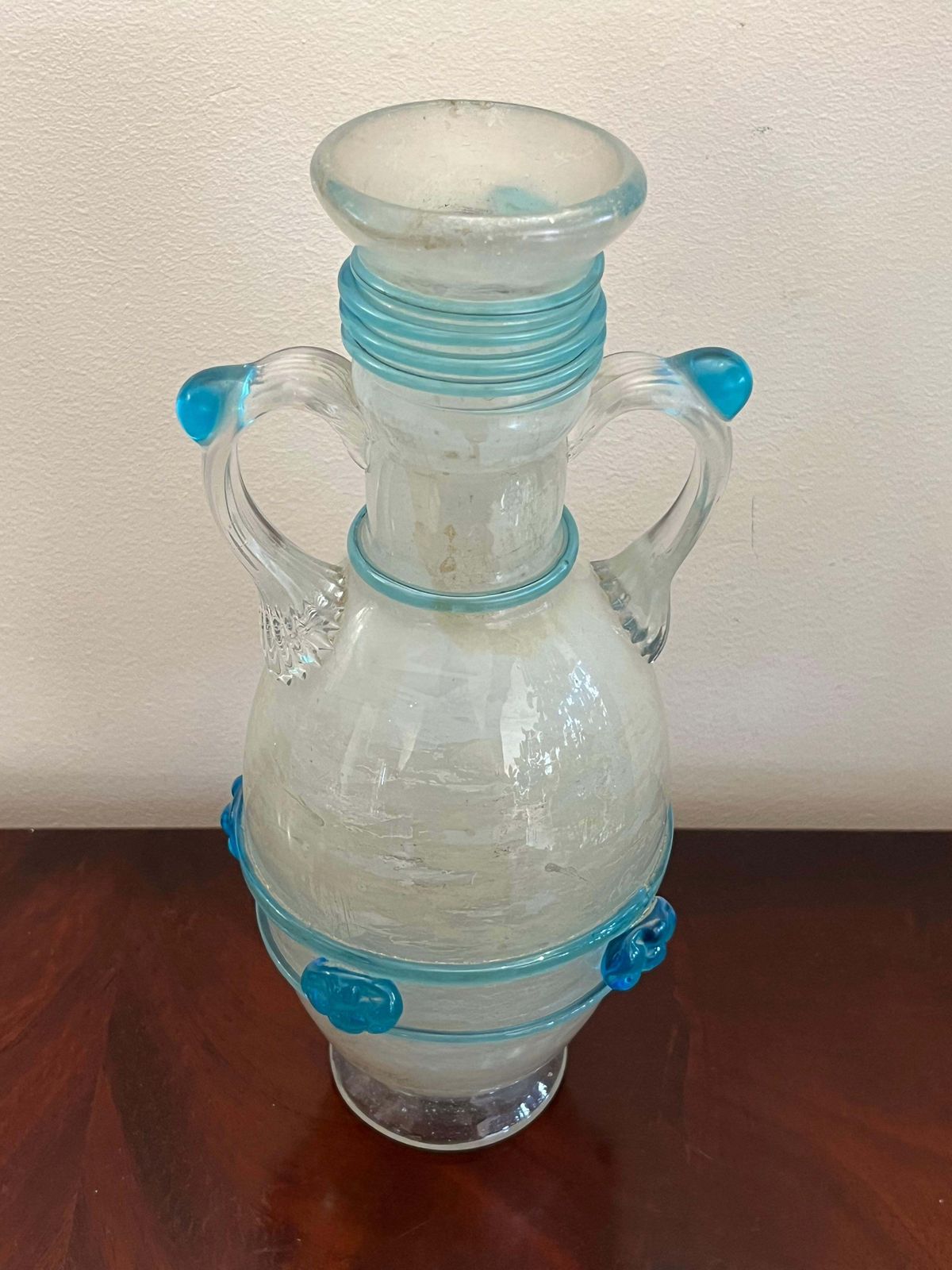 Excavated Murano Glass Vase Attributed To Flavio Poli For Seguso 1940s photo furniture