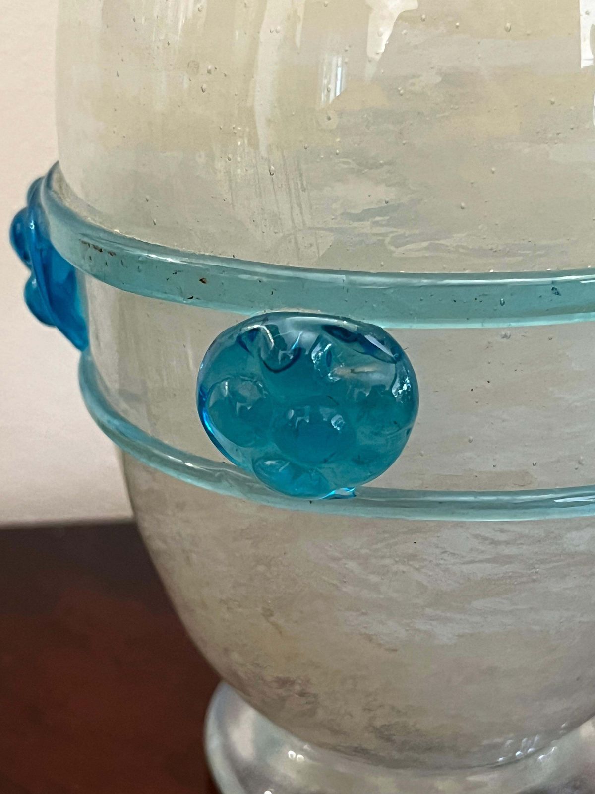 Excavated Murano Glass Vase Attributed To Flavio Poli For Seguso 1940s photo for sale