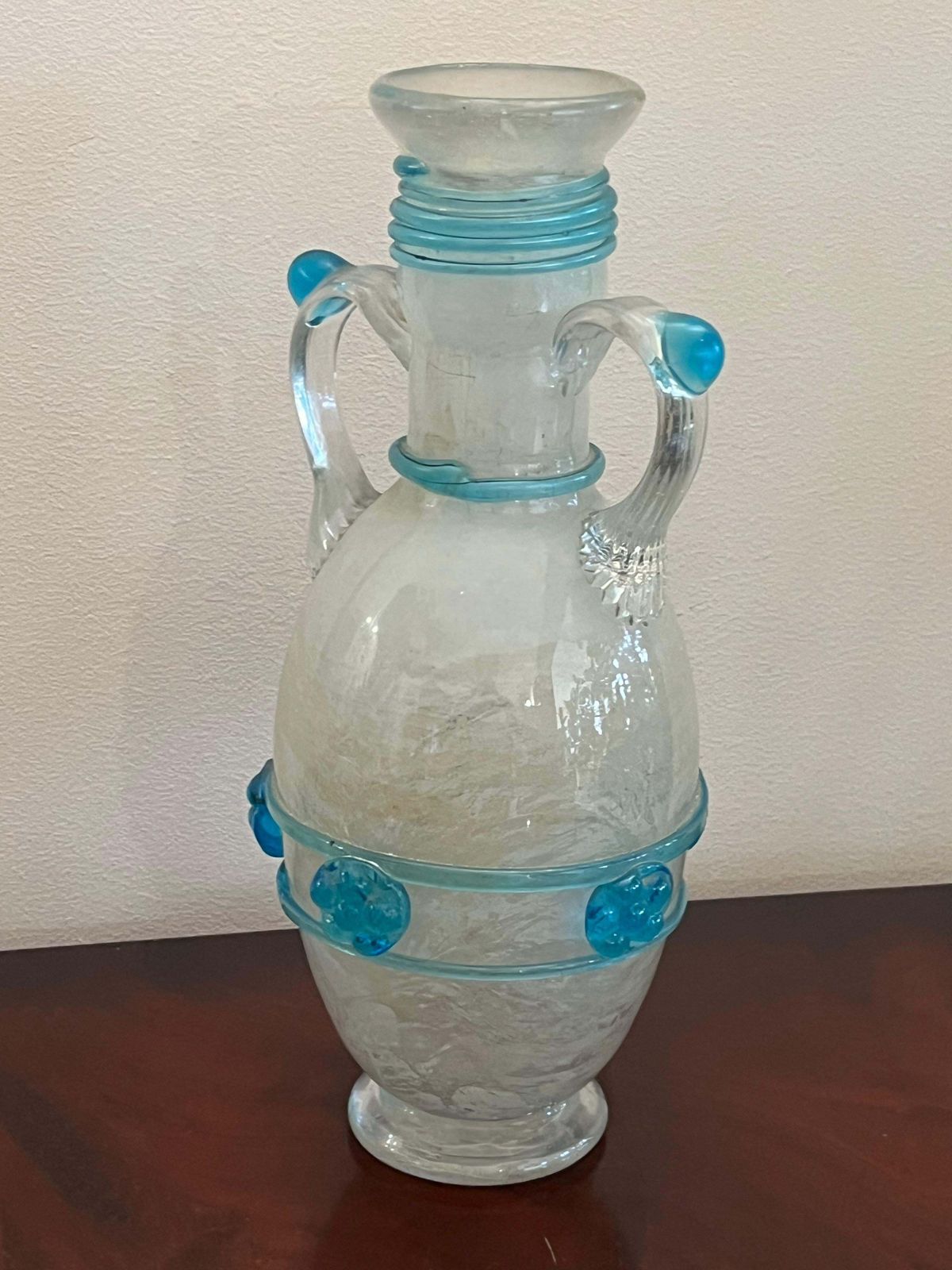 Excavated Murano Glass Vase Attributed To Flavio Poli For Seguso 1940s photo 1713.0
