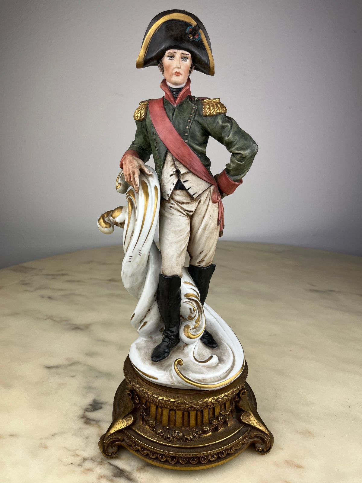 photo buy Napoleon Sculpture In Capodimonte Porcelain And Bronze, Italy, 1990s