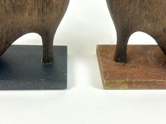 231.0 Mid Century Carved Bookends In The Shape Of Womens Shoe, 1960s, Set Of 2 photo