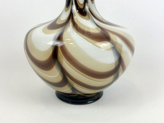 Vintage Murano Opaline Florence Vase Attributed To Carlo Moretti, 1970s photo Home Decor