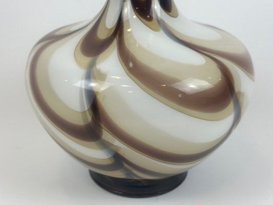 189.0 Vintage Murano Opaline Florence Vase Attributed To Carlo Moretti, 1970s photo