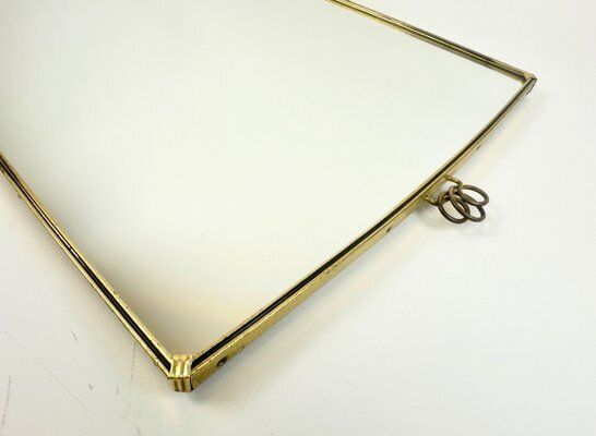 Mid Century German Wall Mirror In Aluminium, 1950s photo 295.0