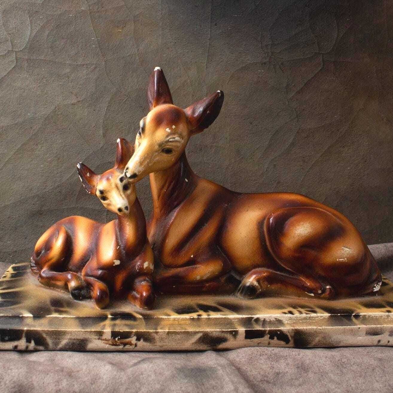 Vintage Ceramic Deer Figurine – Retro Woodland Animal Sculpture photo furniture