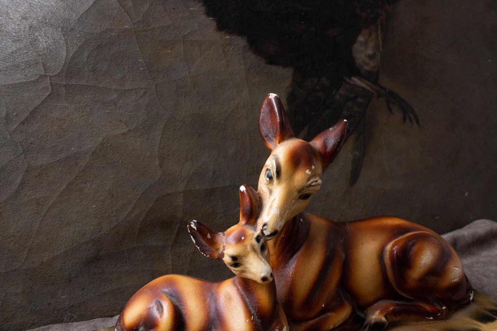 Vintage Ceramic Deer Figurine – Retro Woodland Animal Sculpture photo for sale