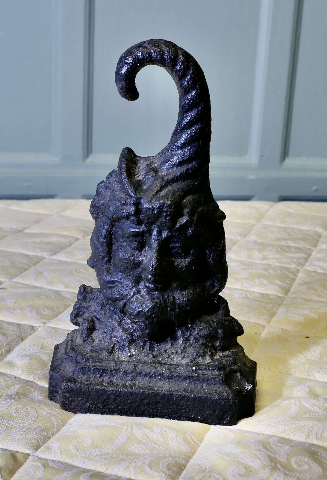 19th Century Cast Iron Bacchus Doorstop photo furniture