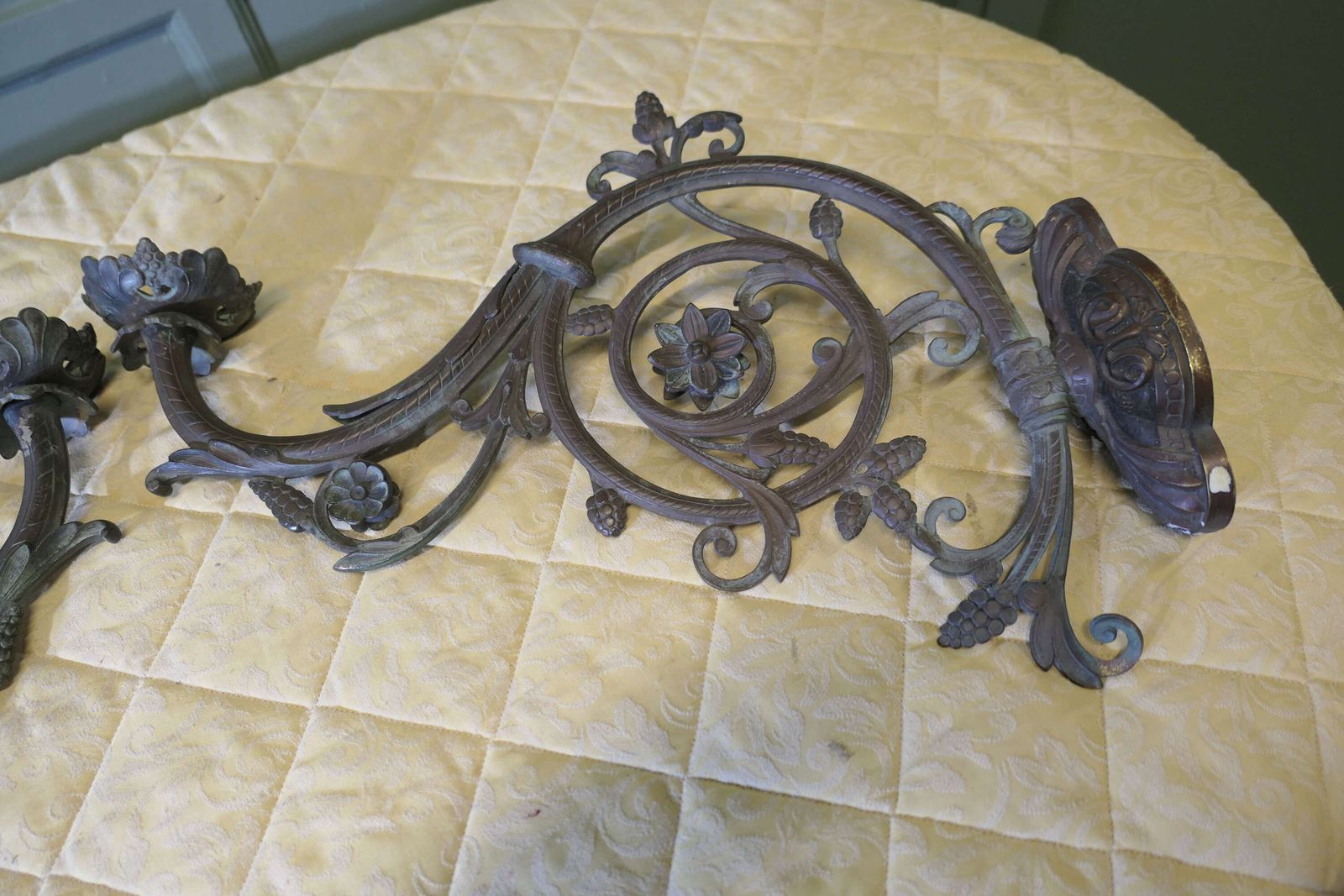 A Pair Of Very Elaborate French Bronze Brackets photo Art