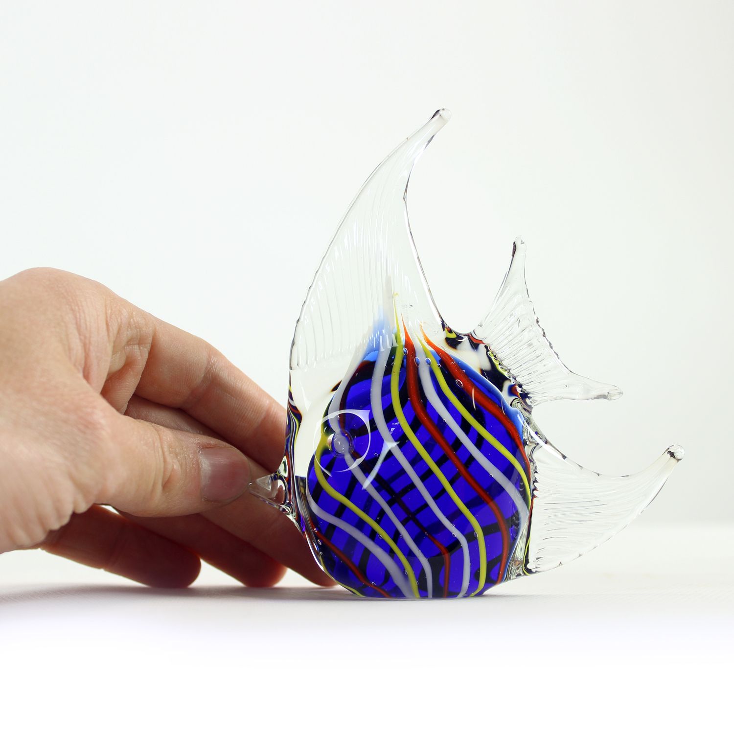 Art Stunning Glass Fish Statue, Czechoslovakia 1960s photo