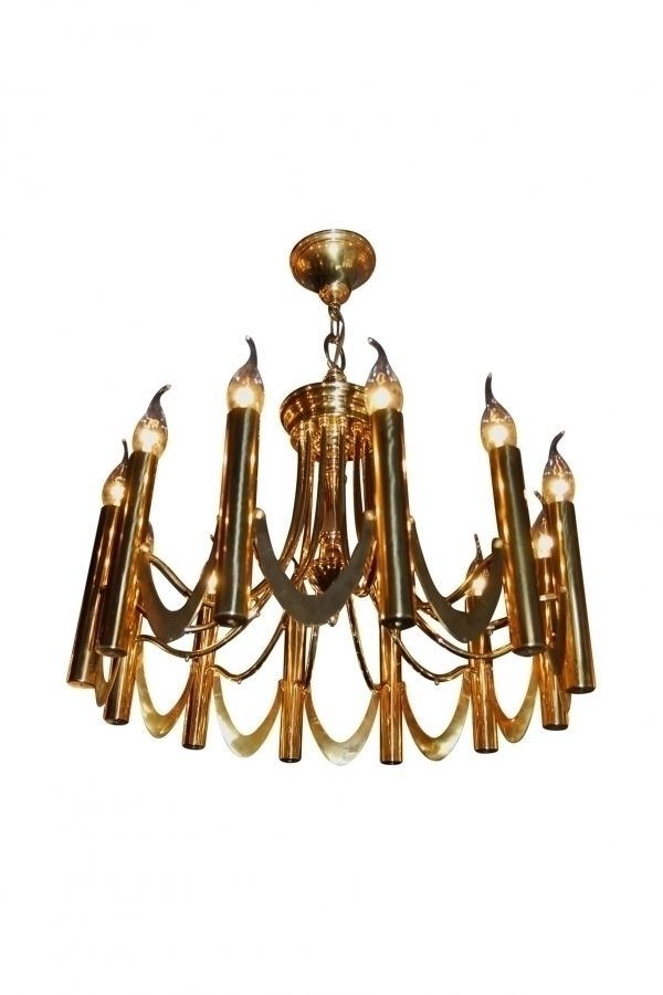 Brass Gaetano Sciolari Chandelier, 1960s photo furniture