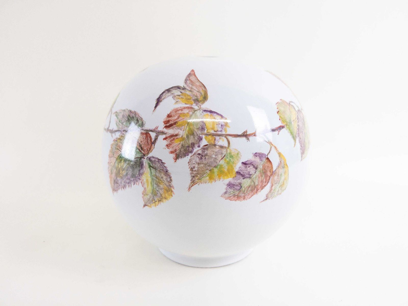 Beautiful Hand Painted 1950s Ball Shaped Lamp Base   Ball Pearl Lamp Base Only photo furniture