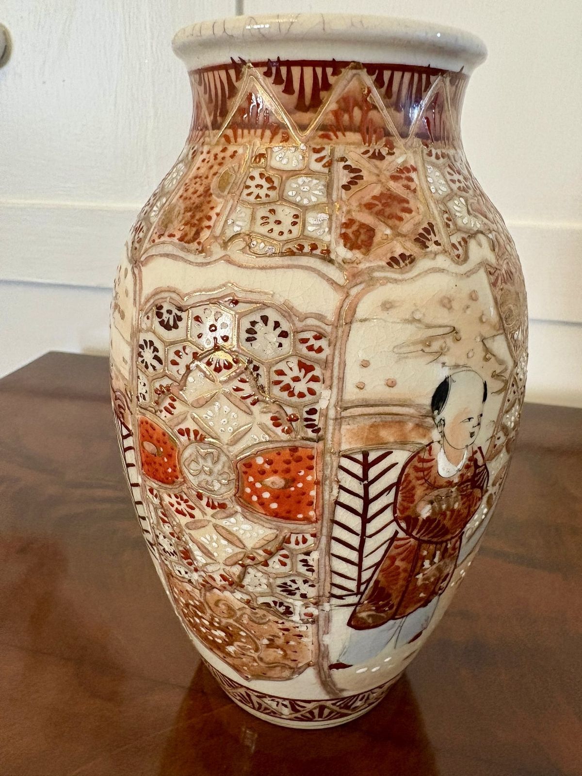 Home Decor Pair Of Antique Early 20th Century Quality Satsuma Vases photo