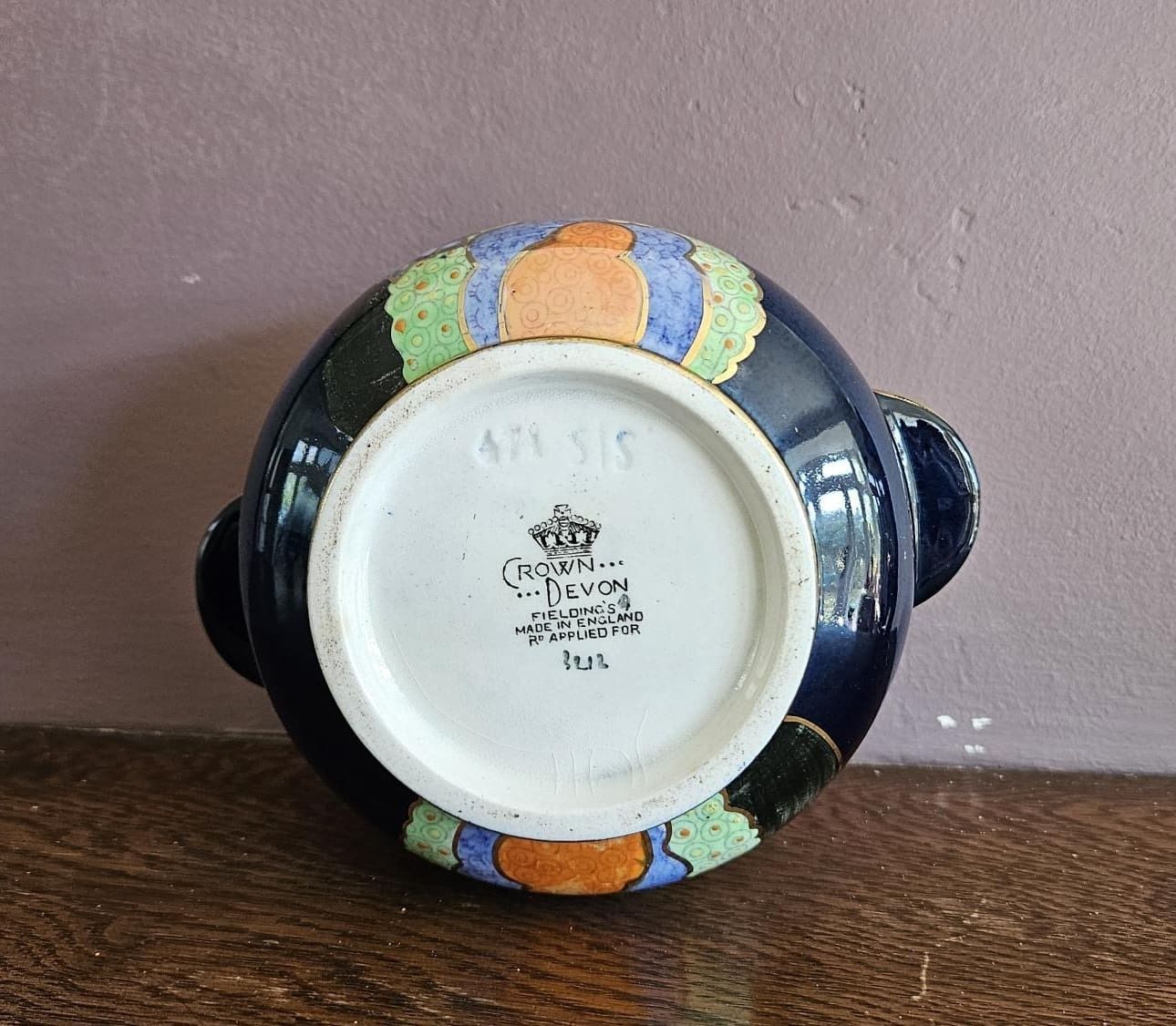 Crown Devon Art Deco Vase, 1930s photo buy