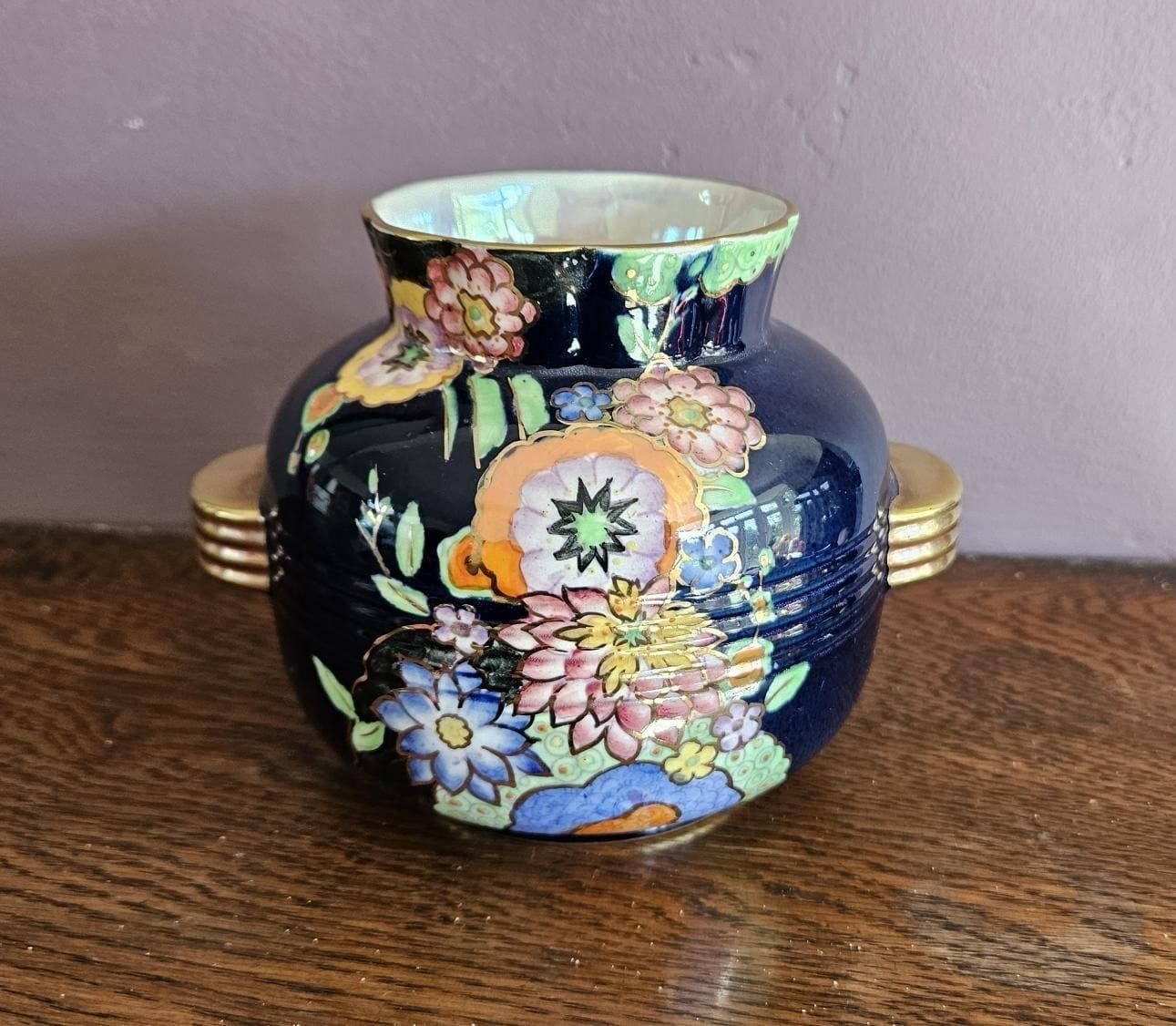 Crown Devon Art Deco Vase, 1930s photo vintage