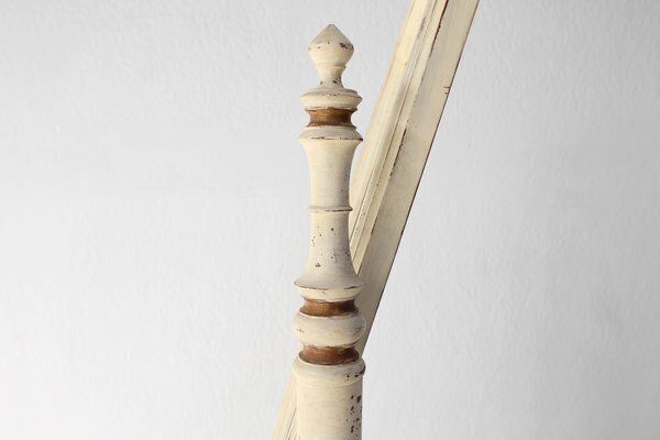 Mid Century Baroque Style Wooden Standing Dressing Mirror, France, 1950s photo vintage