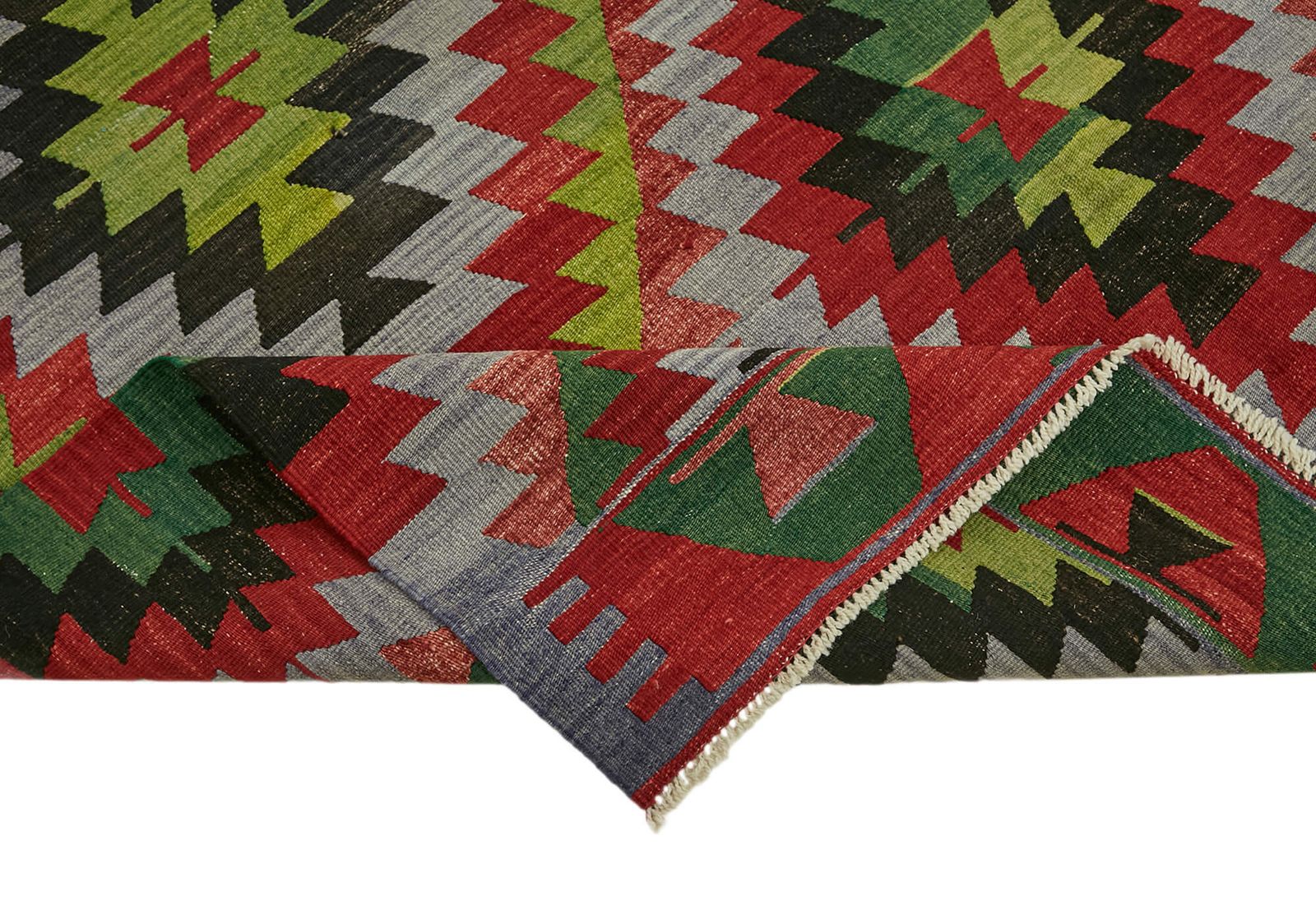 Handmade Multicolor Oriental Kilim Rug 181 Cm X 351 Cm photo vinterior