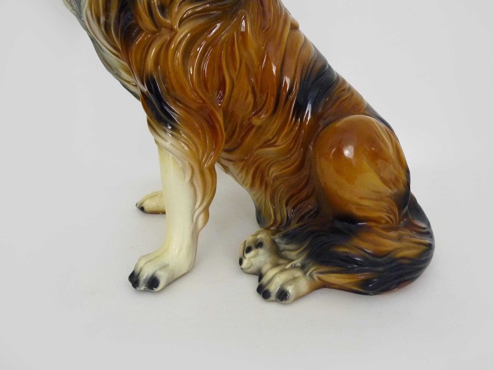 Life Size Ceramic Collie Dog Sculpture From The 1960s photo 721.0