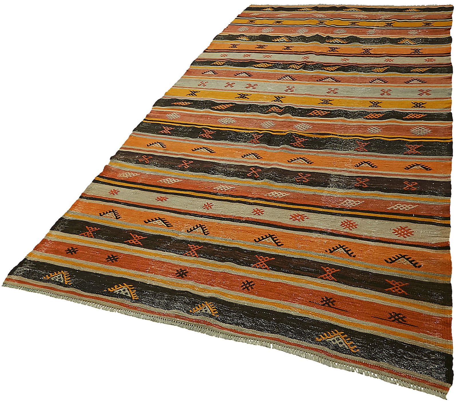 Handmade Multicolor Oriental Kilim Rug 174 Cm X 301 Cm photo for sale