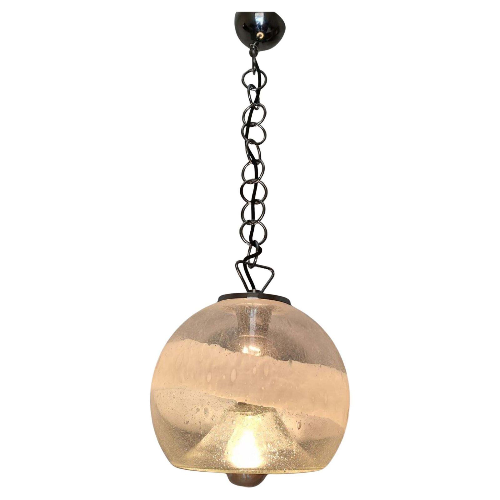 Mid Century Modern Murano Glass Chandelier By Gino Poli, Italy, 1970s