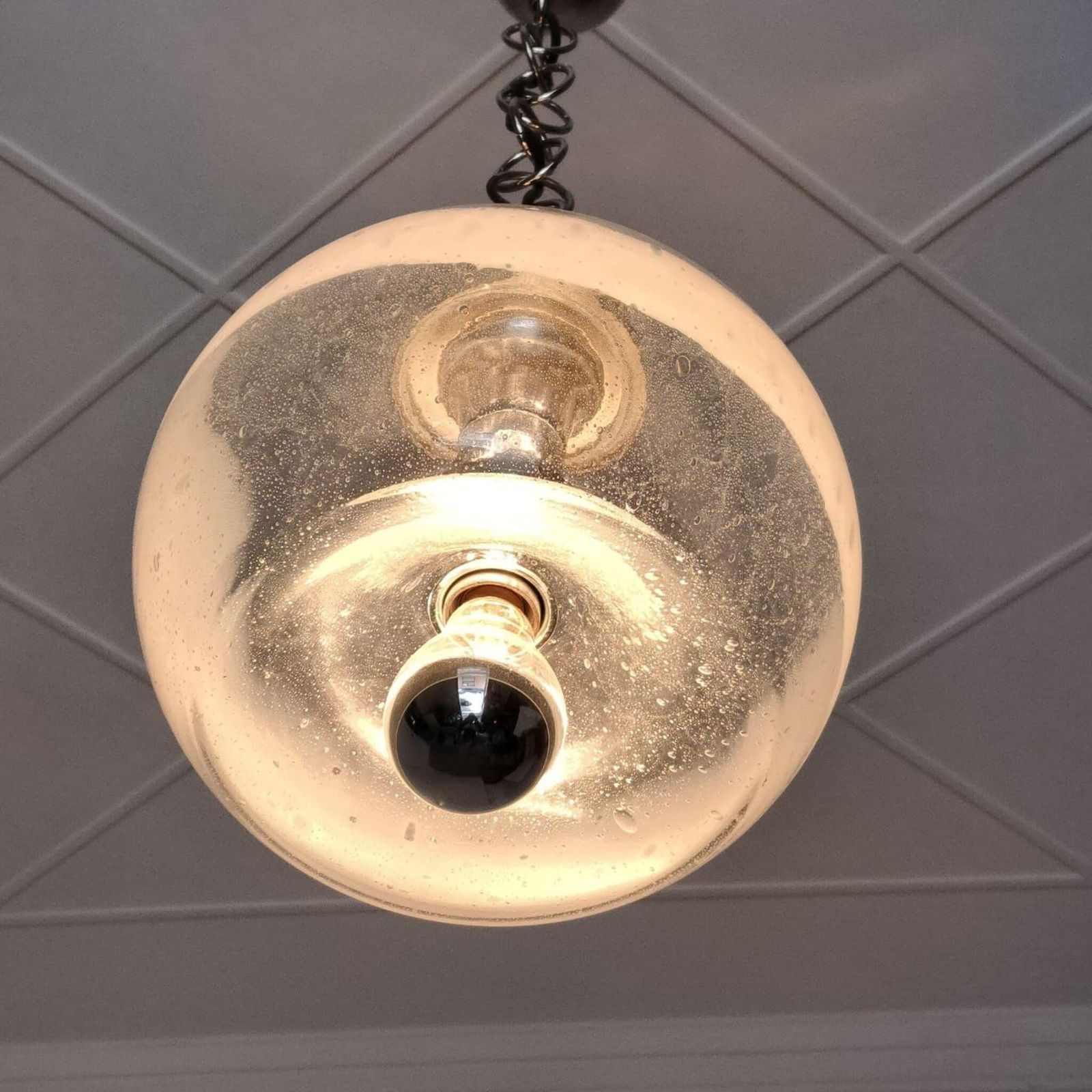 Mid Century Modern Murano Glass Chandelier By Gino Poli, Italy, 1970s photo vintage