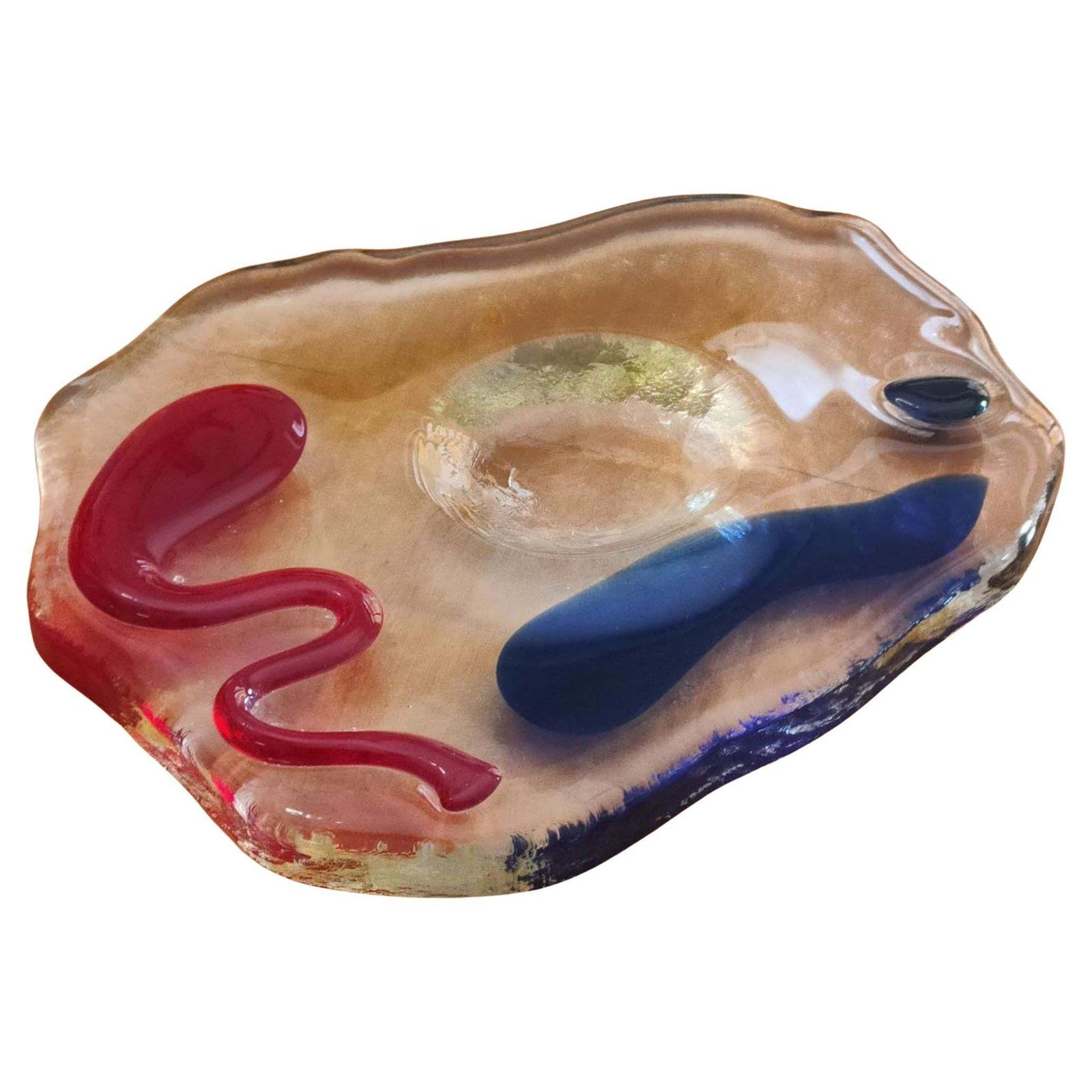 Mid Century Modern Murano Glass Catchall Ashtray Luigi Serafini Memphis 1980s