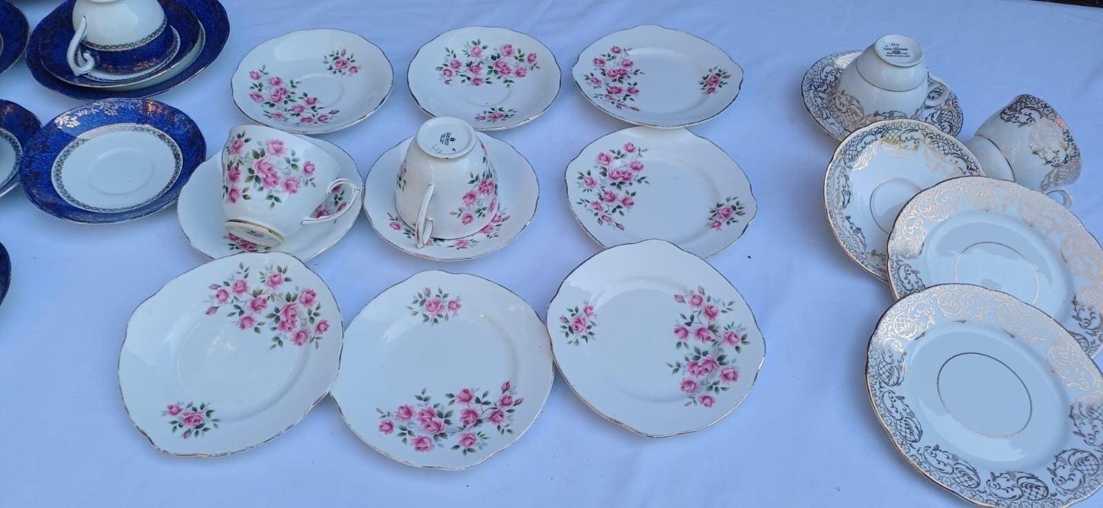 Delightful Collection Of Vintage Cups And Saucers   3 Different Patterns And Producers   29 Pieces In Total, Vintage Tea Party Collection photo vintage