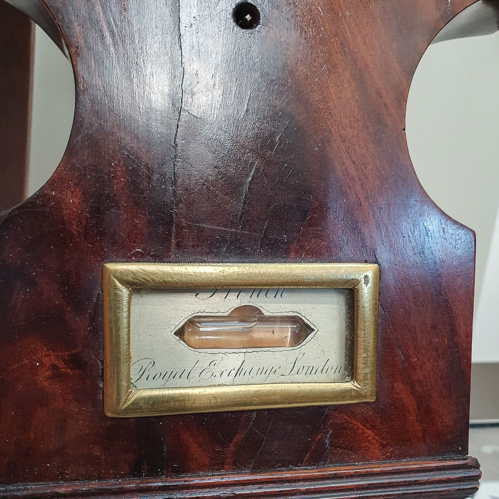 649.0 Barometer George The III French Royal Exchange London Mahogany Cased Barometer photo