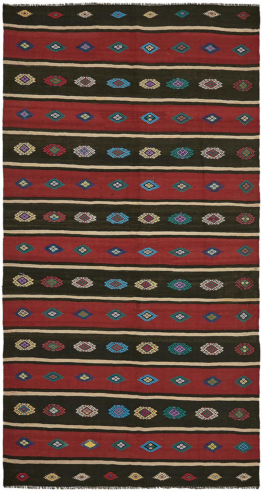 Handmade Multicolor Oriental Kilim Rug 170 Cm X 320 Cm
