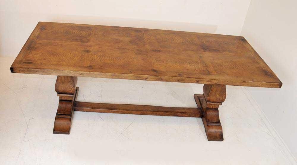 Oak Refectory Table Trestle Tables   English Farmhouse photo furniture