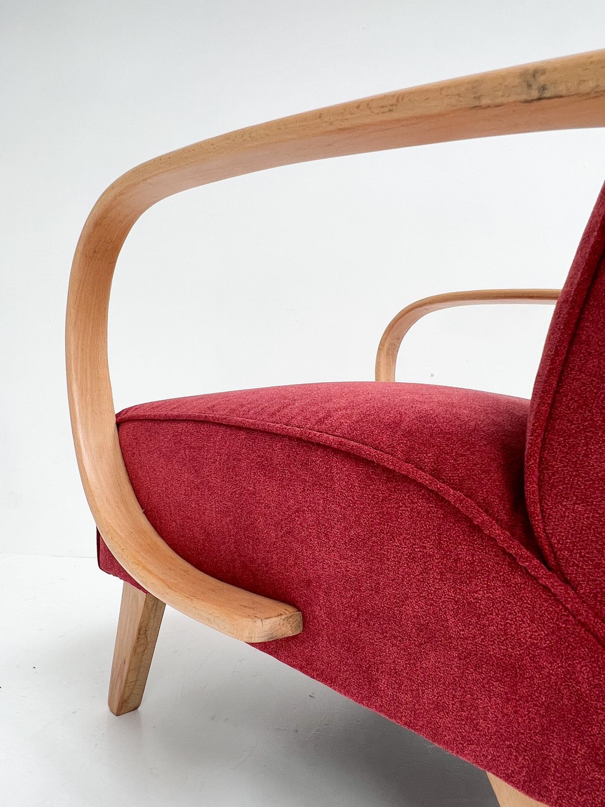 Furniture Renovated Jindrich Halabala Armchair, 1950s photo