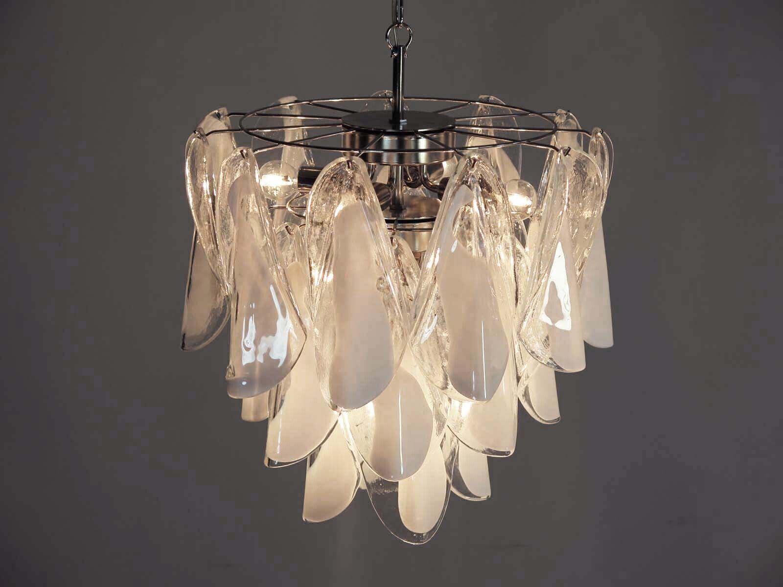 Italian Vintage Murano Chandelier   Mazzega   23 "Rondini" Glass photo vintage