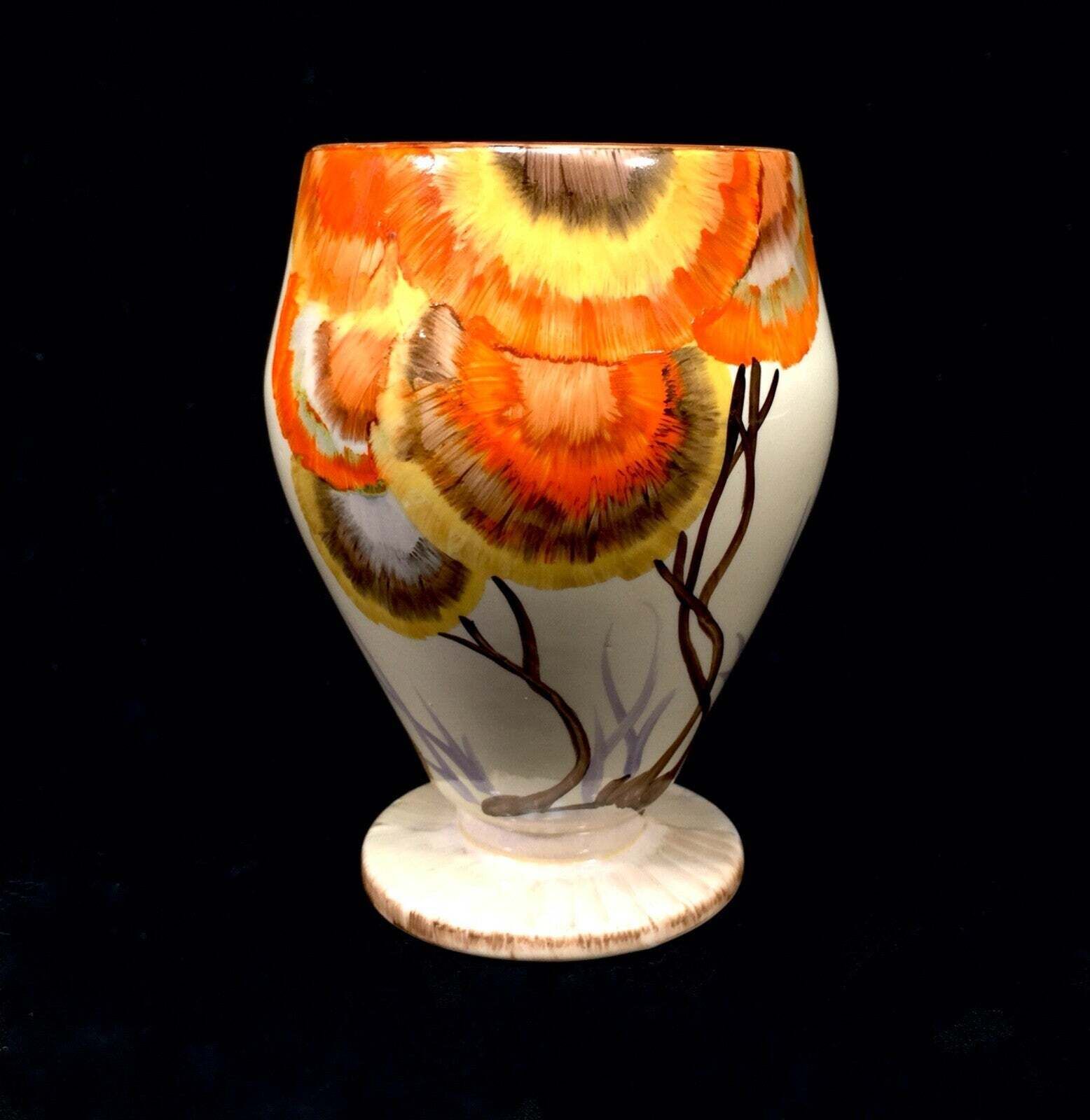 Antique Clarice Cliff   Rhodanthe Shape 363 Vase Art Deco Pottery Bizarre C1934